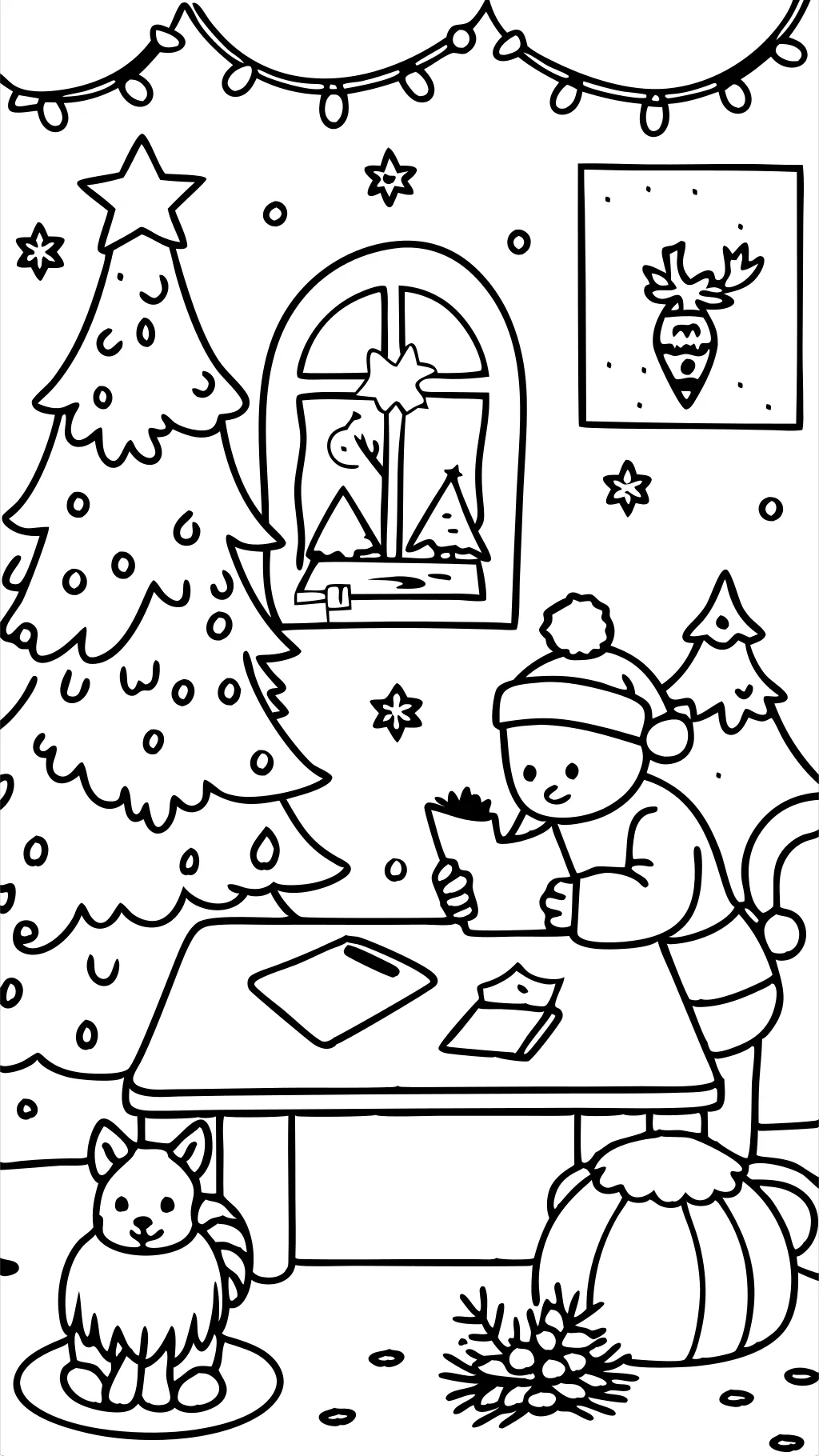 Lettre au Père Noël coloriage